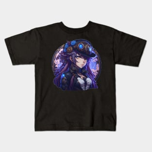 Steampunk Girl Kids T-Shirt